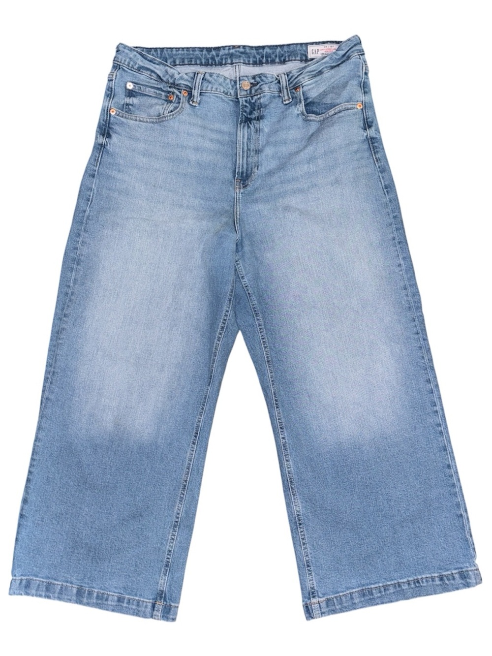 GAP Curvy High Rise Stride Jeans Ankle Wide Leg Light Blue Jeans Women’s 34/18R
